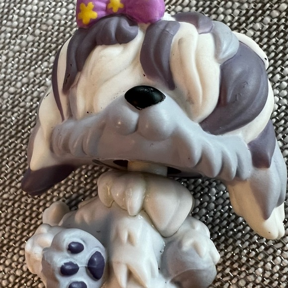 AUTHENTIC Littlest Pet Shop #465 #466 Shaggy Sheepdog Dog White 2007 Hasbro LPS - Picture 10 of 10
